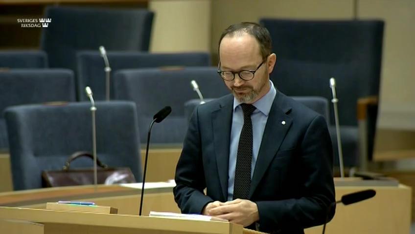 Stillbild från Interpellationsdebatt, Snabbare tågförbindelse Göteborg-Oslo