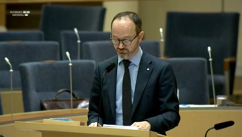 Stillbild från Interpellationsdebatt, Brister i Sveriges infrastruktur