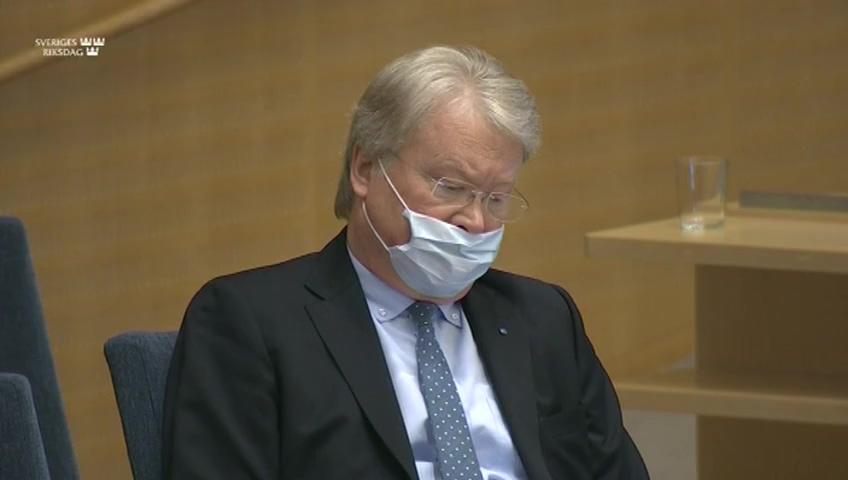 Stillbild från Interpellationsdebatt, Folkmord på den uiguriska folkgruppen i Xinjiang