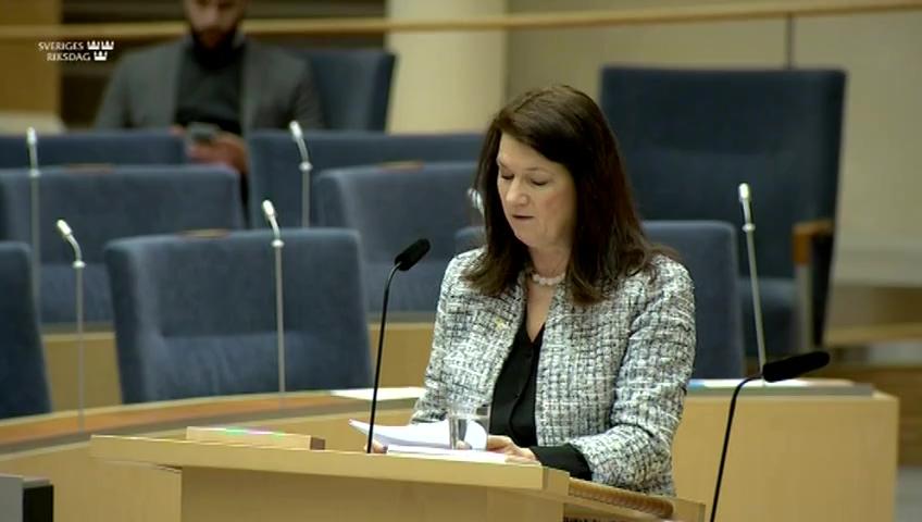 Stillbild från Interpellationsdebatt, Antisemitism i de palestinska områdena