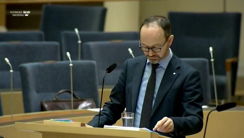 Stillbild från Interpellationsdebatt, Järnvägen Borås-Göteborg 