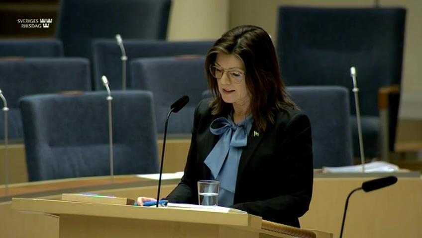 Stillbild från Interpellationsdebatt, En kommunalisering av Arbetsförmedlingen