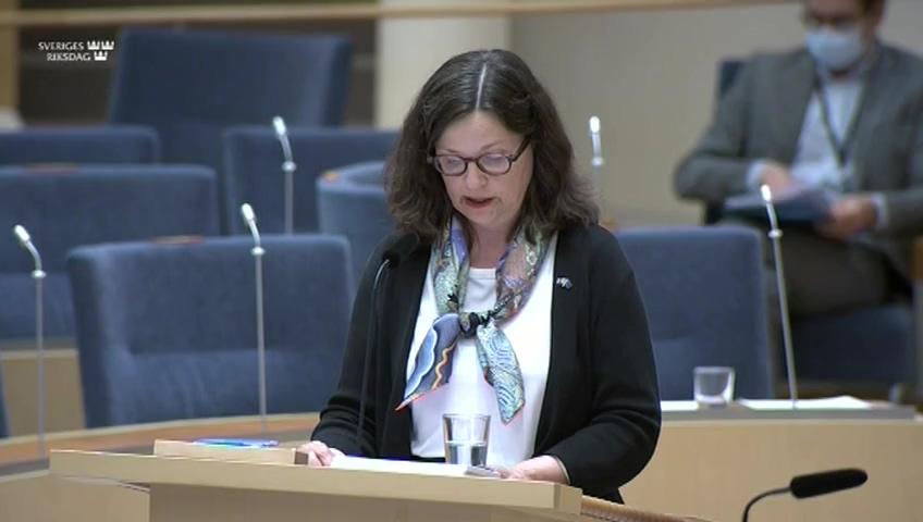 Stillbild från Interpellationsdebatt, Olämplig information inom sex och samlevnad i mellanstadiet