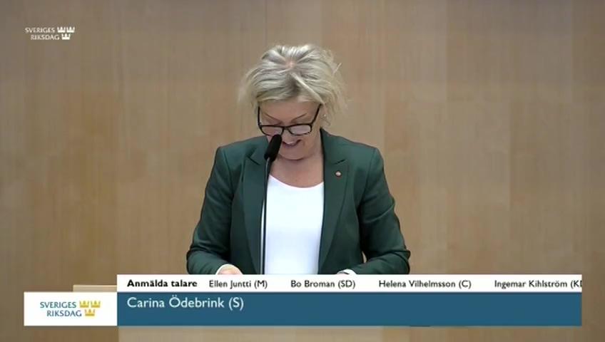 Stillbild från Debatt om förslag, Utökade kontroll- och stödmöjligheter avseende skyddstillsynsdömda