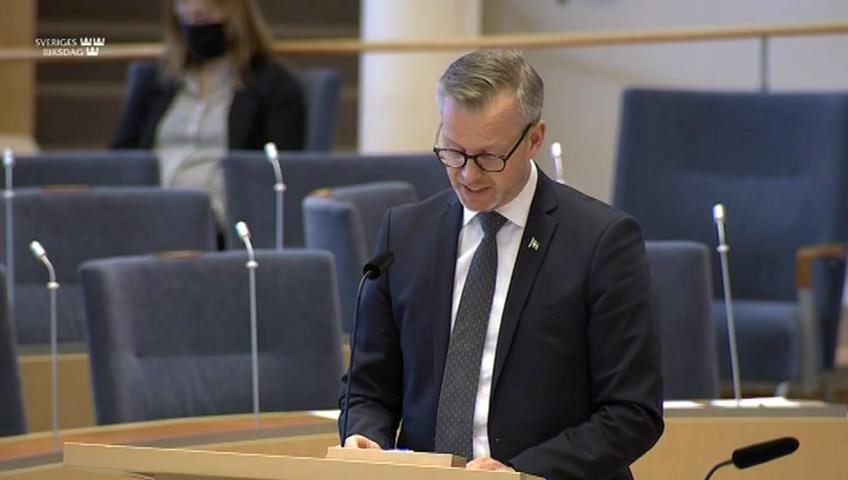 Stillbild från Interpellationsdebatt, Åtgärder mot sexualbrott mot barn