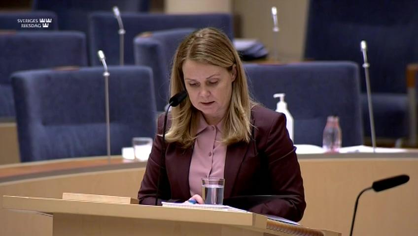 Stillbild från Interpellationsdebatt, Ökad matproduktion och lantbrukarnas villkor