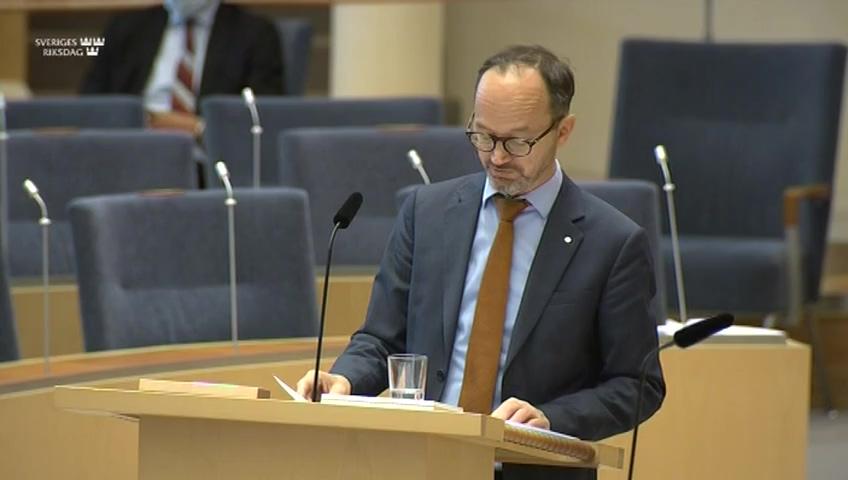 Stillbild från Interpellationsdebatt, Nedläggningen av Bromma flygplats