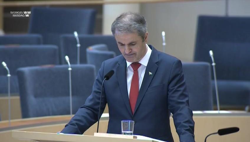 Stillbild från Interpellationsdebatt, Sverige som gruvnation