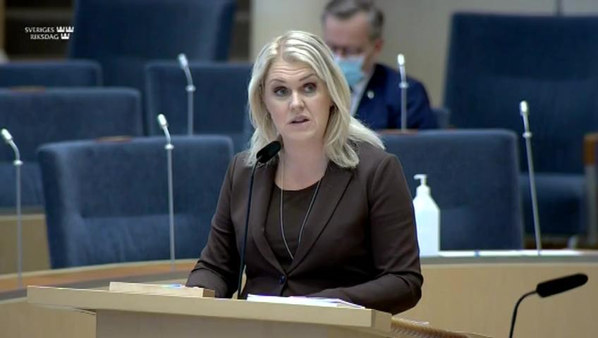 Stillbild från Interpellationsdebatt, Prioritetsordningen vid vaccination mot covid-19