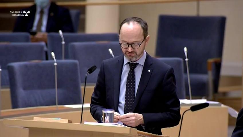 Stillbild från Interpellationsdebatt, Tågpersonal som hotas och utsätts för våld