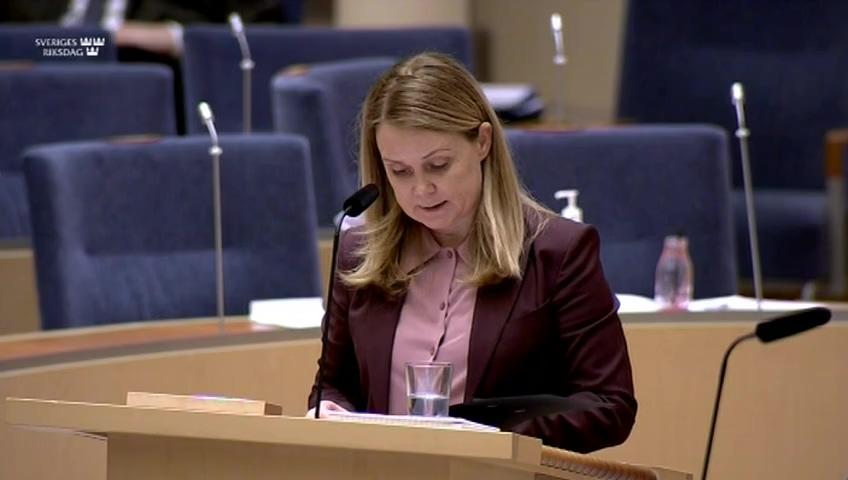 Stillbild från Interpellationsdebatt, Stärkt miljöhänsyn i skogsbruket