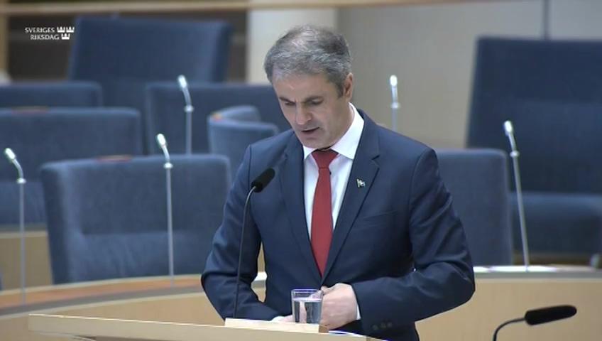 Stillbild från Interpellationsdebatt, Hårdare reglering av handel med metallskrot