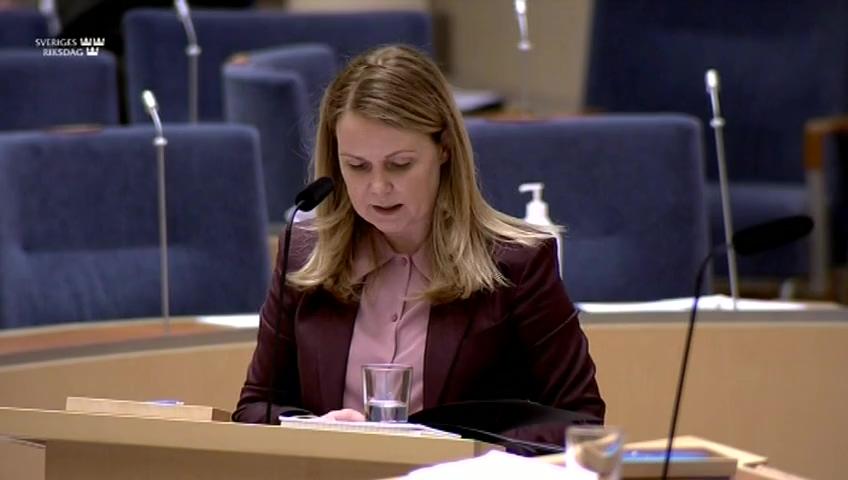 Stillbild från Interpellationsdebatt, Trygghetsskapande åtgärder för lantbrukare