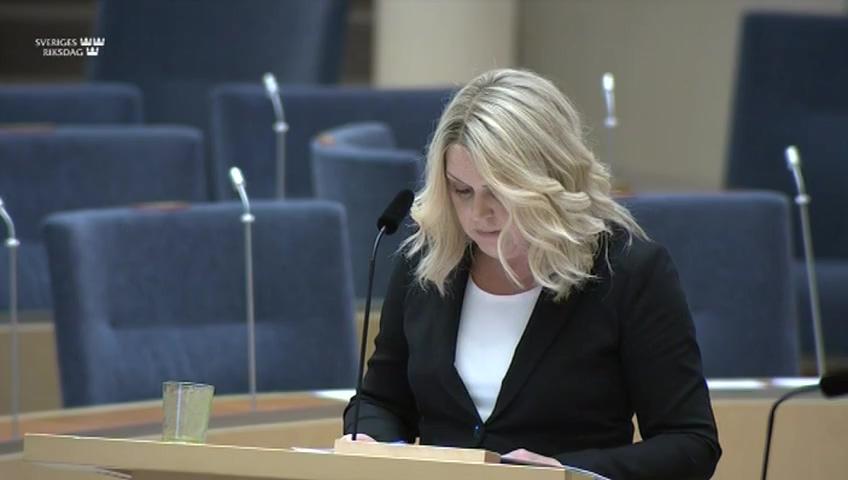 Stillbild från Interpellationsdebatt, Barndomsgaranti