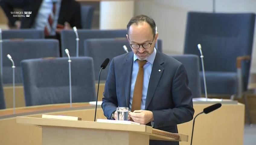 Stillbild från Interpellationsdebatt, Yrkeschaufförernas arbetsmiljö