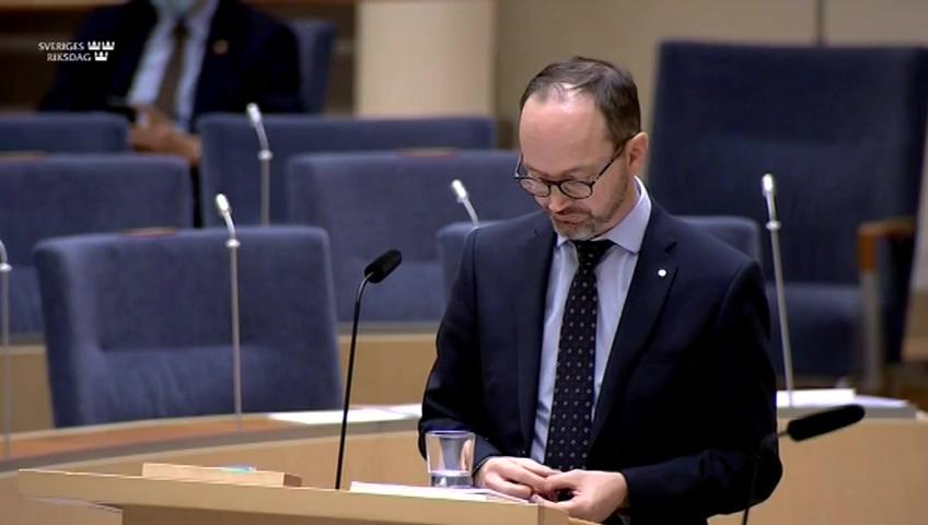 Stillbild från Interpellationsdebatt, Försäljning av tågbiljetter