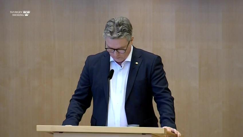 Stillbild från Debatt om förslag, 2020 års redogörelse för tillämpningen av lagen om särskild utlänningskontroll