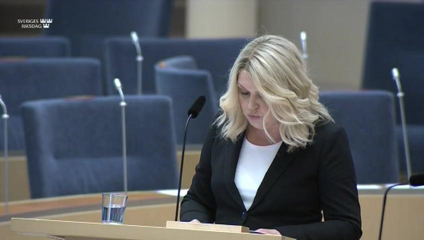 Stillbild från Interpellationsdebatt, Akut brist på specialistsjuksköterskor inom intensivvården