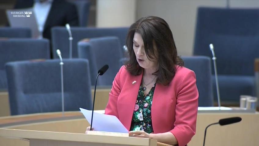 Stillbild från Interpellationsdebatt, Raoul Wallenbergs öde och Sveriges behov av exportkrediter