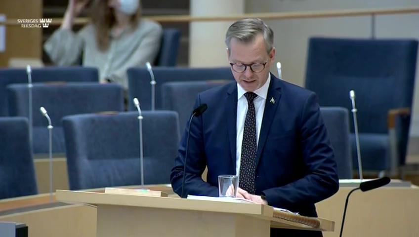 Stillbild från Interpellationsdebatt, Stölder och olaglig godstrafik