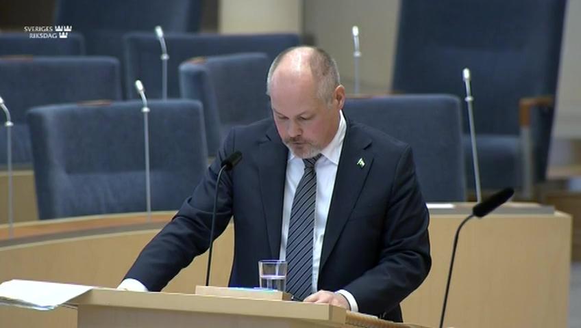 Stillbild från Interpellationsdebatt, Handeln med hästar