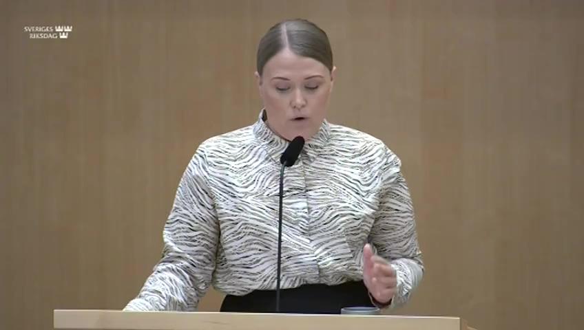 Stillbild från Debatt om förslag, Ändringar i regelverket om hantering av finansiella företag i kris