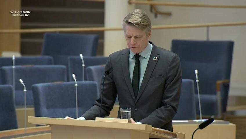 Stillbild från Interpellationsdebatt, EU:s utökade blyförbud