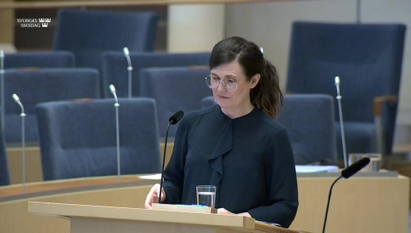 Stillbild från Interpellationsdebatt, Självförsörjning kontra sysselsättning