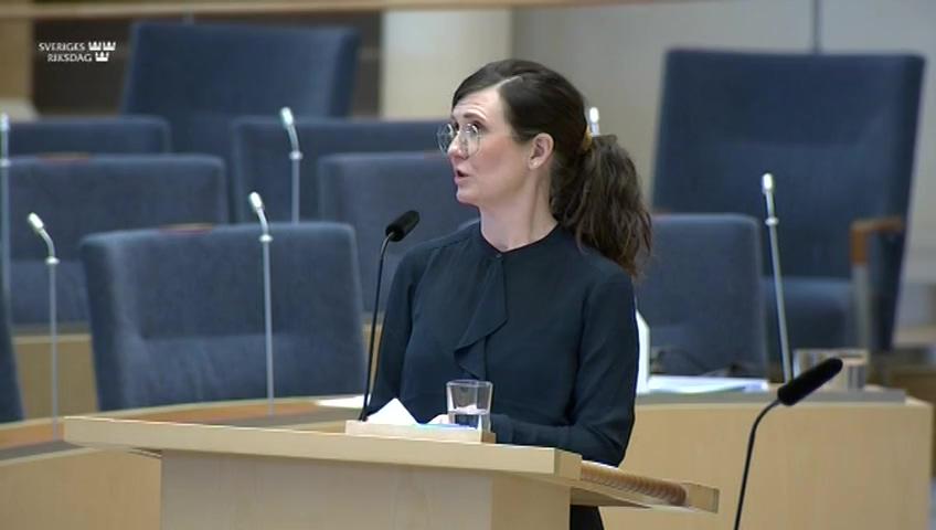 Stillbild från Interpellationsdebatt, Ungas möjlighet till en egenägd bostad