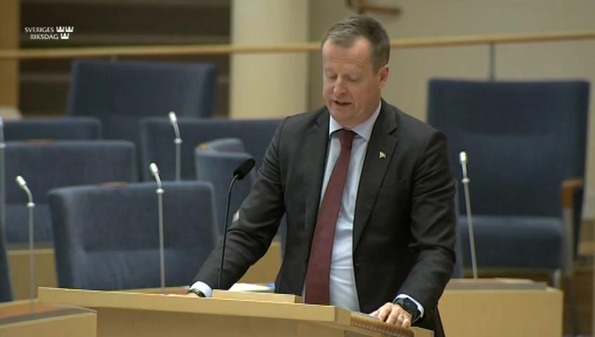 Stillbild från Interpellationsdebatt, Bredbandsutbyggnaden