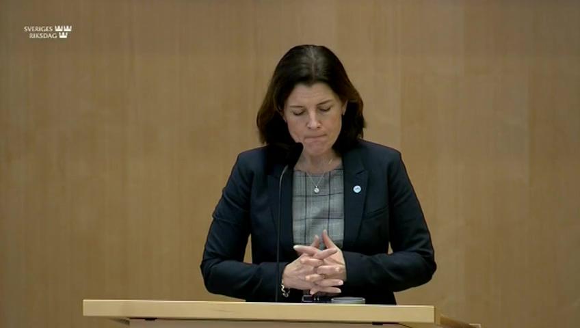 Stillbild från Debatt om förslag, Riksrevisionens rapport om regeringens styrning av länsstyrelserna