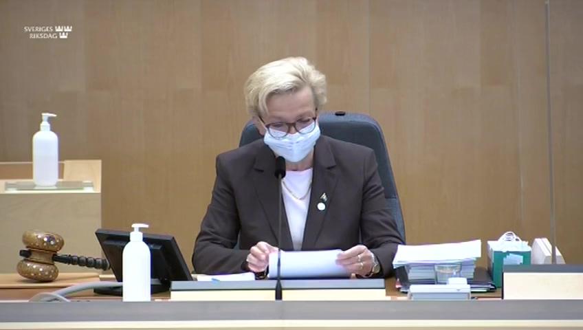 Stillbild från Interpellationsdebatt, Konkurser inom restaurang- och besöksnäringen