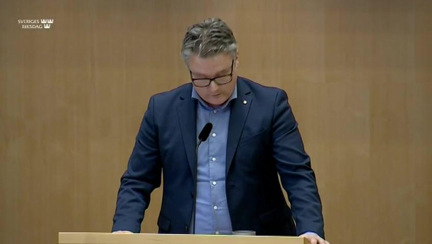 Stillbild från Debatt om förslag, Riksrevisionens rapport om myndighetsgemensamt arbete mot organiserad brottslighet