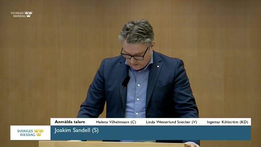 Stillbild från Debatt om förslag, Ett särskilt straffansvar för samröre med en terroristorganisation