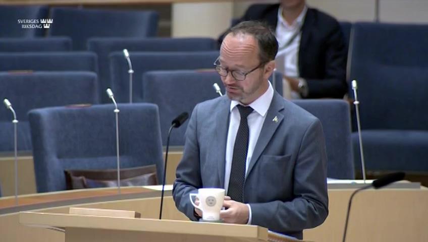 Stillbild från Interpellationsdebatt, Den nationella infrastrukturplanen