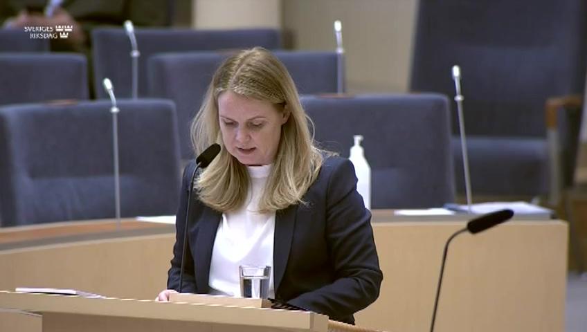 Stillbild från Interpellationsdebatt, Fågelinfluensan och risken för nya pandemier