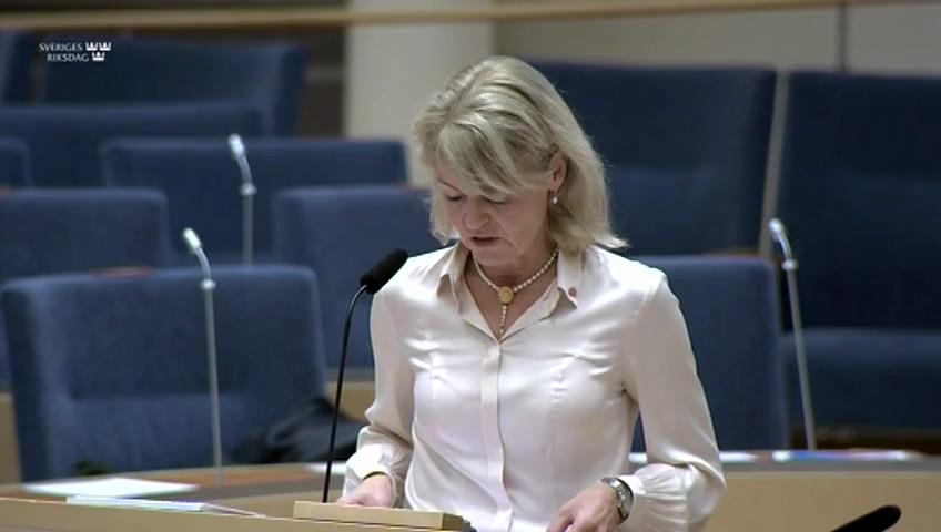 Stillbild från Interpellationsdebatt, Exportkreditnämndens regelverk