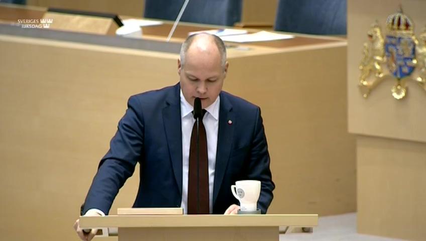 Stillbild från Interpellationsdebatt, Åtgärder för en hållbar migrationspolitik