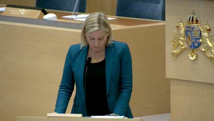 Stillbild från Interpellationsdebatt, Momsbeläggning av sjukvårdstjänster