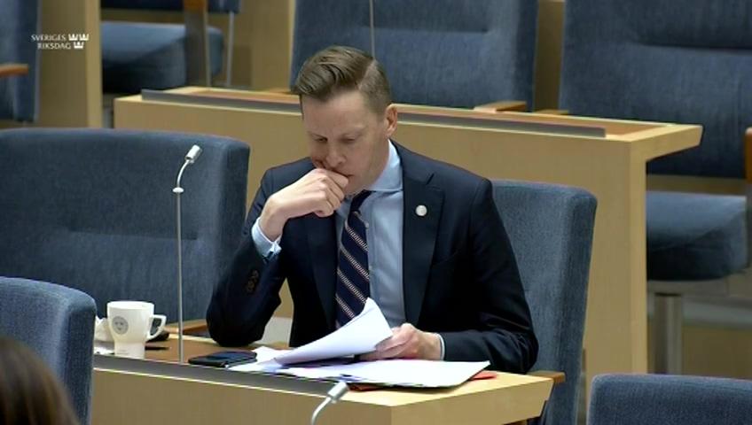 Stillbild från Interpellationsdebatt, Januariöverenskommelsen och Arbetsförmedlingen