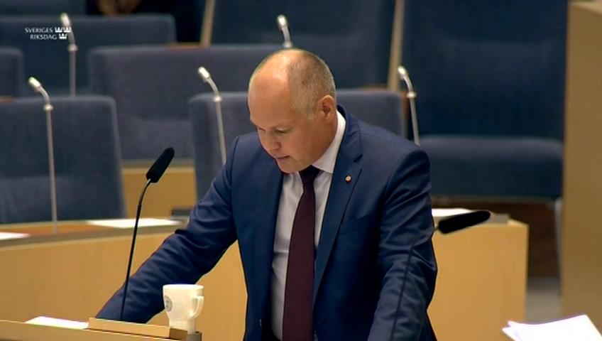 Stillbild från Interpellationsdebatt, Lägre kapitalkrav för privata aktiebolag