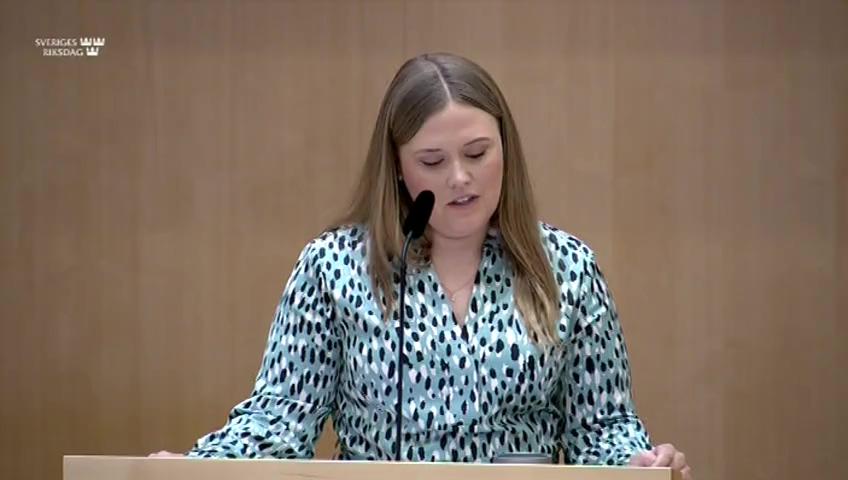 Stillbild från Debatt om förslag, Inget grundavdrag vid bestämmande av brottsskadeersättning