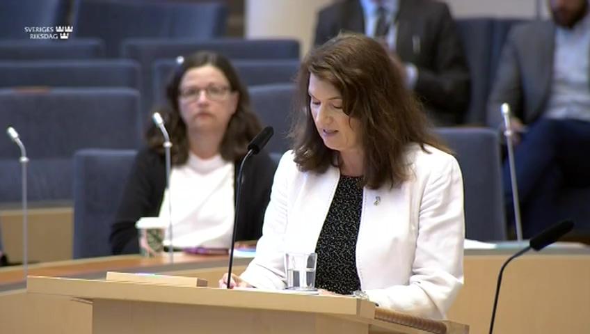 Stillbild från Interpellationsdebatt, Utvecklingen i Hongkong