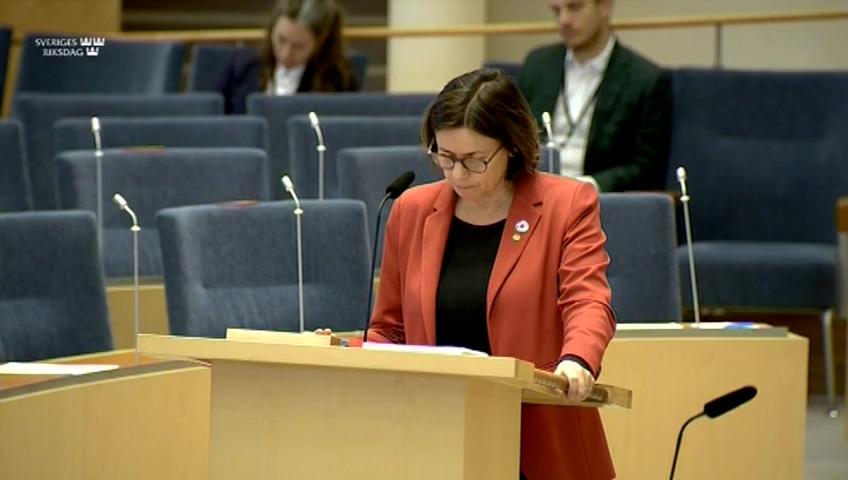 Stillbild från Interpellationsdebatt, Information om klimatkrisen