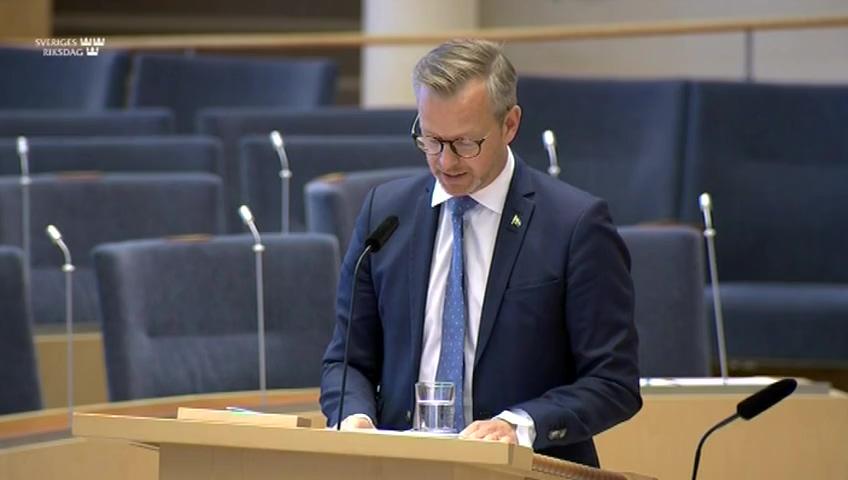 Stillbild från Interpellationsdebatt, Polisens agerande kring demonstrationer