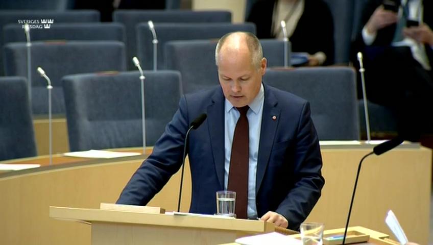 Stillbild från Interpellationsdebatt, Valsedelssystemet