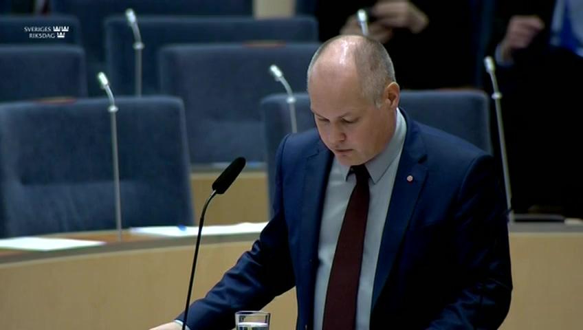 Stillbild från Interpellationsdebatt, Stärkt konsumentskydd på bostadsrättsmarknaden