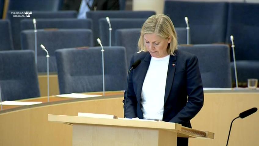 Stillbild från Interpellationsdebatt, Utökning av RUT-avdraget