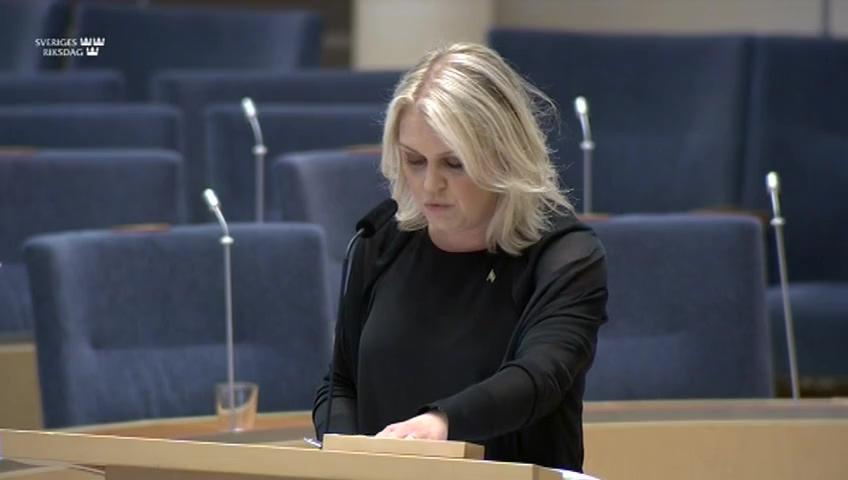 Stillbild från Interpellationsdebatt, Sverige under covid-19