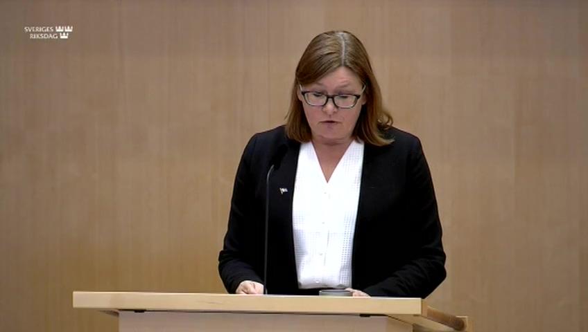 Stillbild från Debatt om förslag, Lag om tillfällig stängning av verksamheter på skolområdet vid extraordinära händelser i fredstid